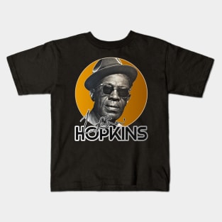 Retro Lightnin Hopkins Gold Tribute Kids T-Shirt